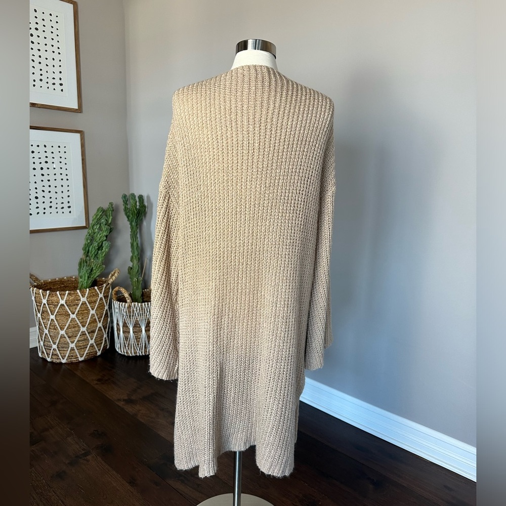 Boutique x Royal & Reese Duster Cardigan Boho Open Weave EUC Large - Picture 4 of 10